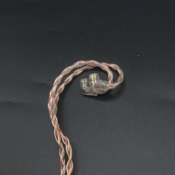 Tisndirenhe 8 prameňov QDC kábel mäkké Zlato monokryštálov medený Drôt Pre KZ TRN KBEAR slúchadlá s QDC slúchadlá 0.78 mm s mic