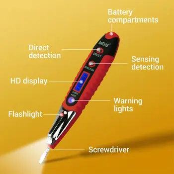 Test Ceruzka Multifunkčné AC/DC LCD Digitálny Displej Napätie Test Pero LED Svetlo Napätie Detektora Tester Elektrický Skrutkovač Pero