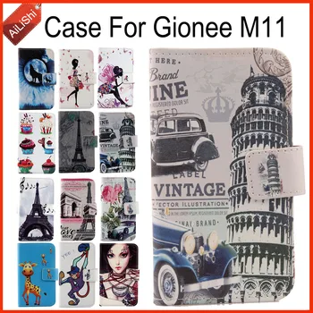 AiLiShi Prípade Gionee M11 Luxusné Flip PU Kreslené, Maľované Kožené puzdro Gionee Exkluzívny Špeciálny Kryt Telefónu Kože+Sledovania