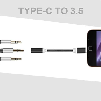 SEK Typ C 3.5 Jack Slúchadlá USB C Do 3.5 mm AUX Slúchadlá Audio Adaptér Kábel Pre Huawei V30 Mate 20 P30 Pro Xiao 11 Míľ 10 9