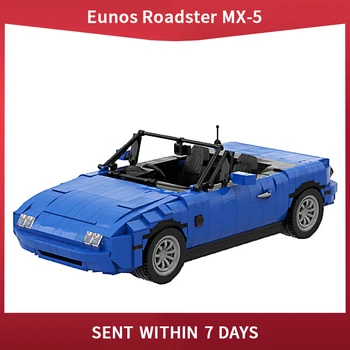 High-Tech Moderné Značka Auta Eunos Roadster, MX-5 Stavebné Bloky MOC-27076 Modré Športové Vozidlo Tehly HOBBY Hračky Pre Deti Vianočné Darčeky