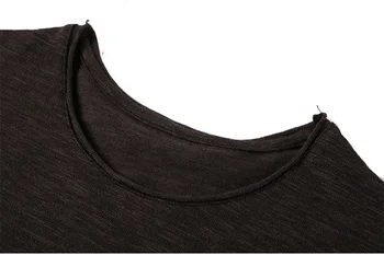 Nové jeseň slim elastická bavlna, dlhý rukáv t shirt metrosexual mužov ležérny top tees dizajn značky módnych o krku t tričko hot T-14