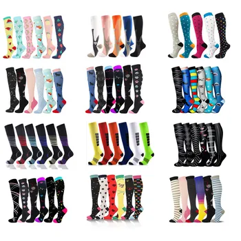 Nové Unisex Kompresné Ponožky Nastaviť Dropship Veľkoobchod Soccer Šport Pack Ponožky Outdoor Šport Ošetrovateľskej Turistická Bežecká Fitness Ponožky