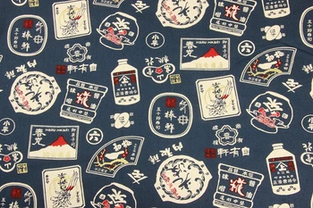Hrubé Bavlnené Tkaniny Tkaniny, Japonskej Kultúry, Nostalgické Potlačené Tkaniny Strane DIY Textilné Tecido Tkaniva Patchwork Šijací Materiál