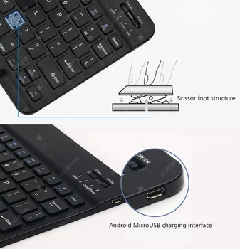 Mini Bezdrôtová Klávesnica Bluetooth Klávesnica Pre ipad Telefón, Tablet ruskej Spainish klávesnica Pre Android, ios Huawei Samsung Xiao
