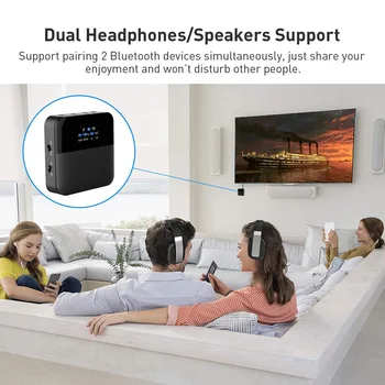 Bluetooth Vysielač Prijímač s headsetom 3 v 1 EDR Dongle Adaptér 3,5 mm AUX pre TV, PC Slúchadlá Domáce Stereo Auto HIFI Audio