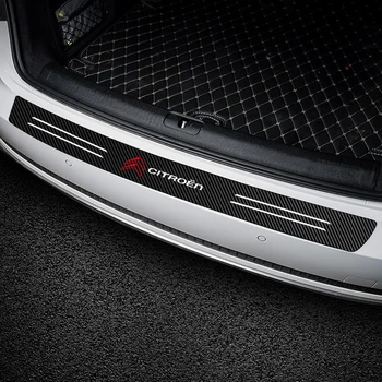 Carbon Fiber Chvost batožinového priestoru Okraj Chrániča Nálepky Auto Styling Zadný Nárazník Výbava Kotúča, pre Citroen C4, C5, C3 C2 C1 C4L DS Picasso Saxo