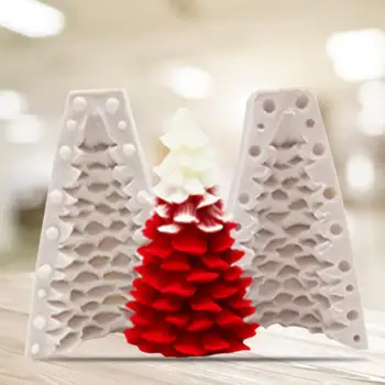 Vianočný Stromček, Tvar Sviečka Formy 3D Silikónové Multi-použiť Prenosné Voňajúce Formy pre Remeselné