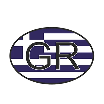 Osobné Auto Štýl GR Grécko Kód Krajiny Oválne s gréckou Vlajkou, Auto Nálepky, Vodotesná, Dvere Windows Príslušenstvo