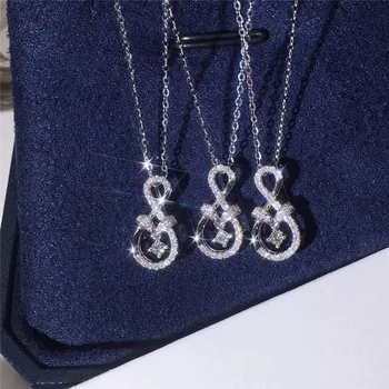 Huitan Jemné 8 Tvarované Náhrdelník Prívesok na Svadbu Zapojenie Strana Luxusné Ženy Náhrdelníky Oslňujúci CZ Kameň Módne Šperky