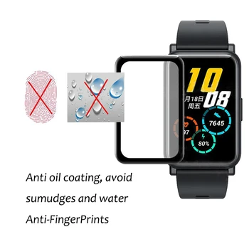 Mäkké Vlákno Sklo Anti-Scratch Film Kryt Smartwatch Screen Protector Prípade Huawei Sledovať Fit / Pre Česť Sledovať ES