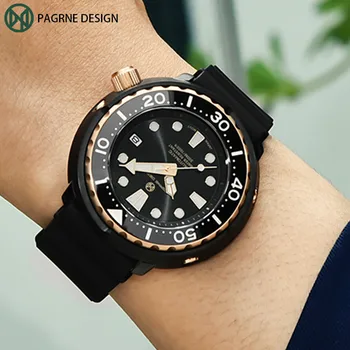 PAGRNE DIZAJN Diver pánske hodinky 300M Nepremokavé NH35 Mechanické Hodinky Sapphire Crystal Automatické Hodinky Relogio Masculino