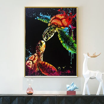 DIY Plný Diamond Maľovanie na Magickú Podmorský Svet Korytnačky Cross Stitch Klasické 5D Výšivky nástenná maľba Šitie Umenie Miestnosti Dekorácie