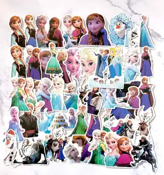 2020 NOVÉ Disney mrazené Princezná 50 ks Anna Elsa Graffiti Nálepka na Auto Batožiny Kufor Dekor Hračky pre Deti Počítača