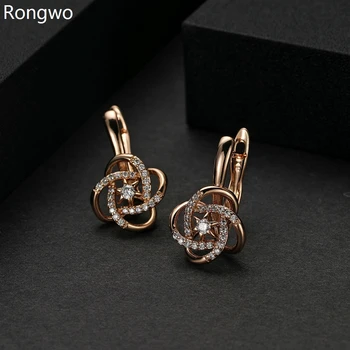 Luxusné Medi Star Crystal Náušnice Rose Gold Metal Kvalita Malé Roztomilé Jednoduché Stud Náušnice Pre Ženu Módne Šperky Dary