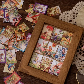 8SETS/VEĽA kvetinová víla série značky fotoalbum dekorácie tesnenie box DIY Samolepka papier